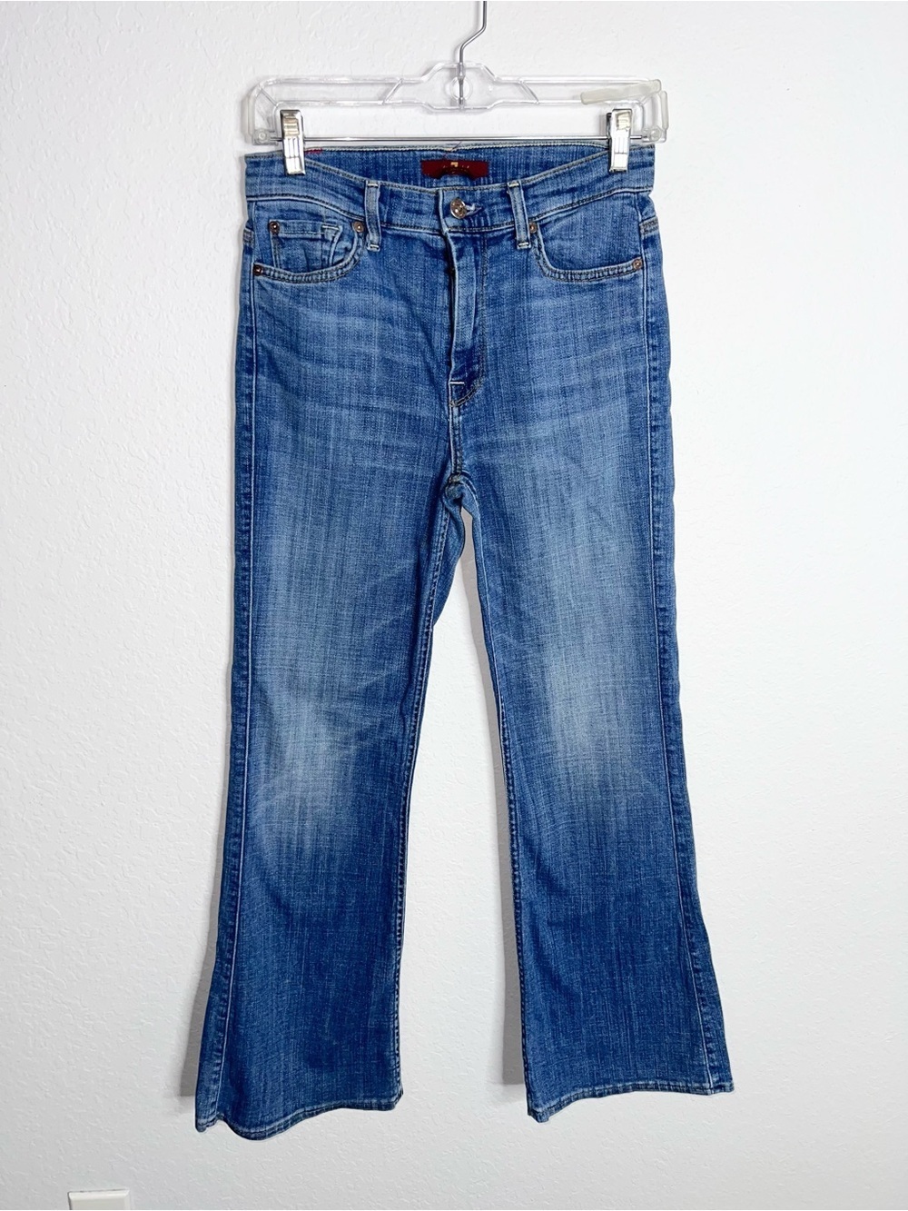 7 For All Mankind Ginger Flare Jeans Women’s 28 Medium Wash Boho Stretch Denim C